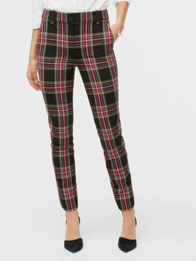 J Crew Plaid Preppy Size 14 Trendy Full-length Ruby Pant in Stewart Tartan